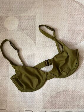CUUP Olive Green Underwire Scoop Bikini Top